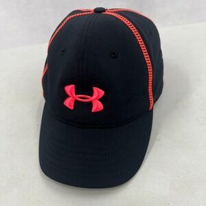 Womens Under Armour Hat Black Logo Baseball Cap Contrast Stitch Adjustable